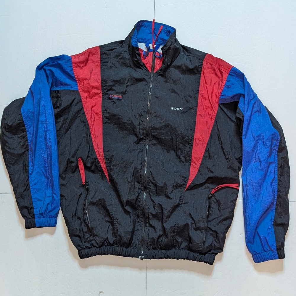 Vintage Columbia + Sony Windbreaker Full Zip Jacket. Men's S* Read Description